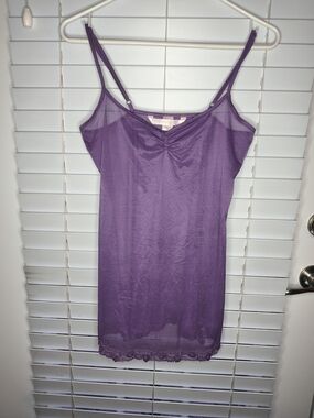 Victoria's Secret Y2K VTG Babydoll Purple Mesh Size XS Sleep Dress Made In USA